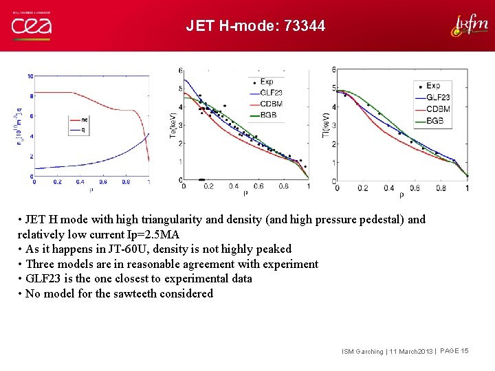 JET H-mode: 73344 • JET H mode with high triangularity and density (and high