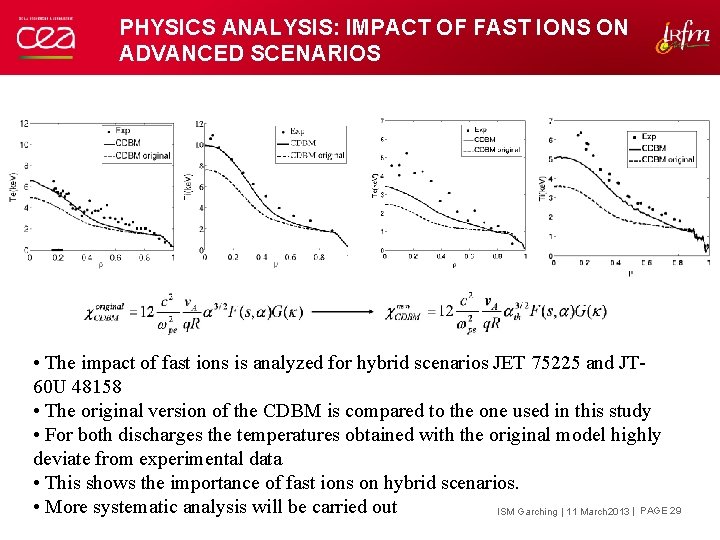 PHYSICS ANALYSIS: IMPACT OF FAST IONS ON ADVANCED SCENARIOS • The impact of fast