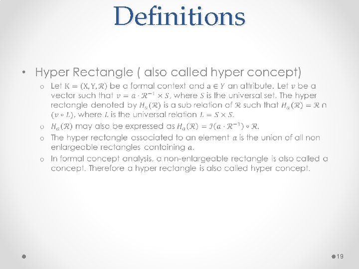 Definitions • 19 Definitions • 19