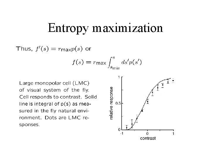 Entropy maximization 