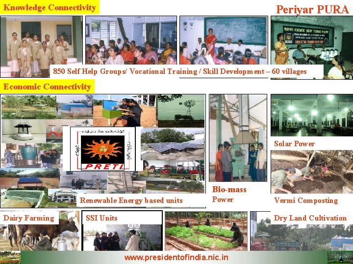 Knowledge Connectivity Periyar PURA 850 Self Help Groups/ Vocational Training / Skill Development –
