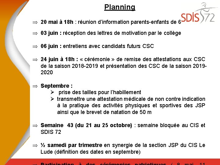 Planning Þ 20 mai à 18 h : réunion d’information parents-enfants de 6ème Þ