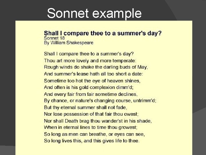 Sonnet example 
