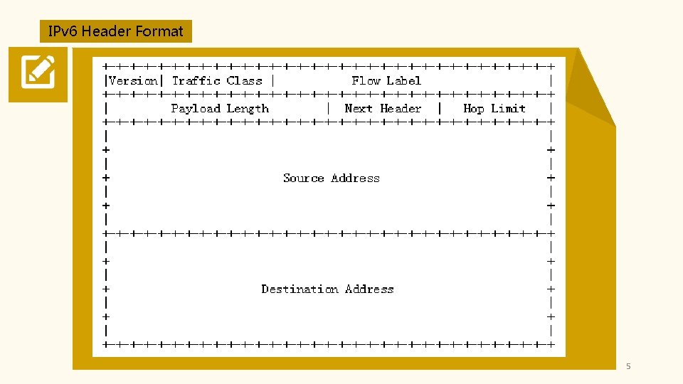 IPv 6 Header Format 5 