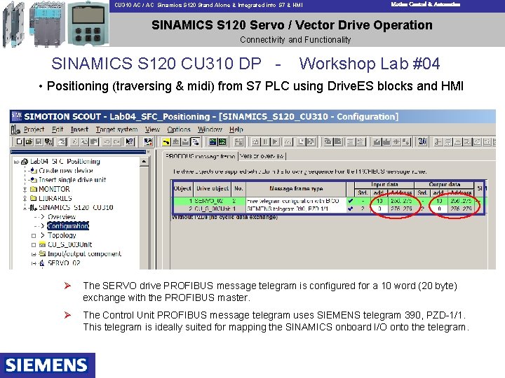 CU 310 AC / AC Sinamics S 120 Stand Alone & Integrated into S