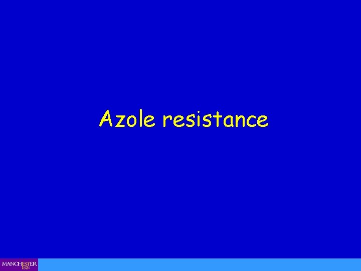 Azole resistance 