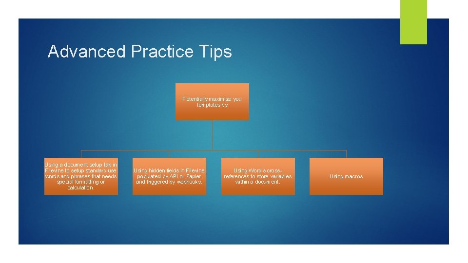 Advanced Practice Tips Potentially maximize you templates by Using a document setup tab in