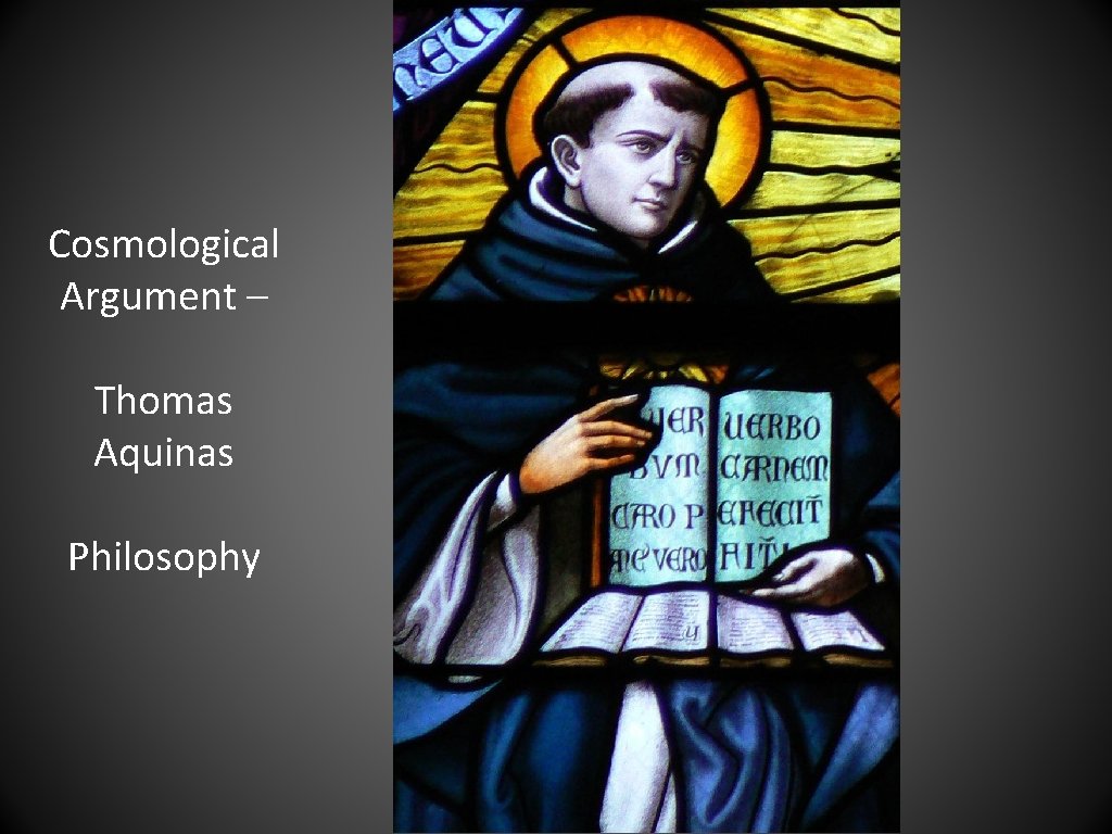 Cosmological Argument – Thomas Aquinas Philosophy 