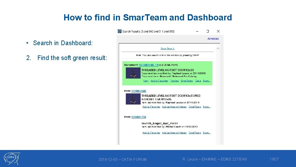 How to find in Smar. Team and Dashboard • Search in Dashboard: 2. Find