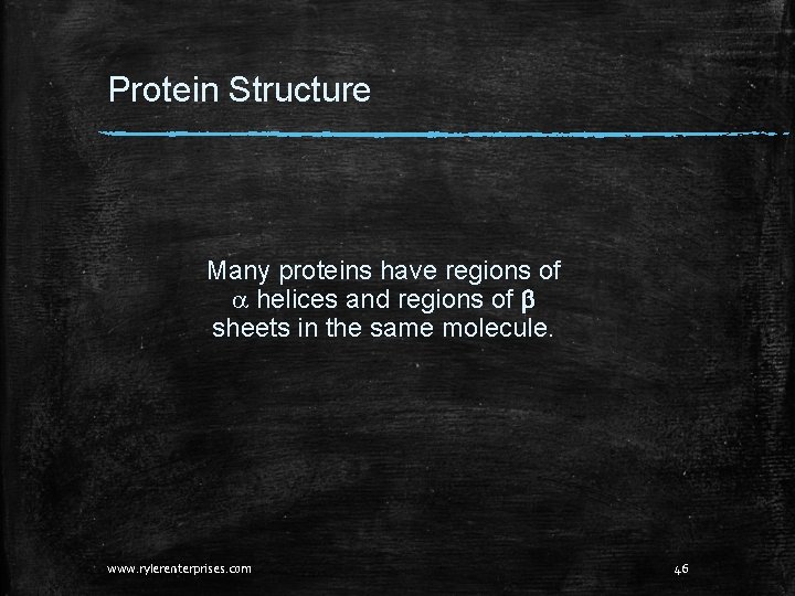 Protein Structure Many proteins have regions of a helices and regions of b sheets Protein Structure Many proteins have regions of a helices and regions of b sheets