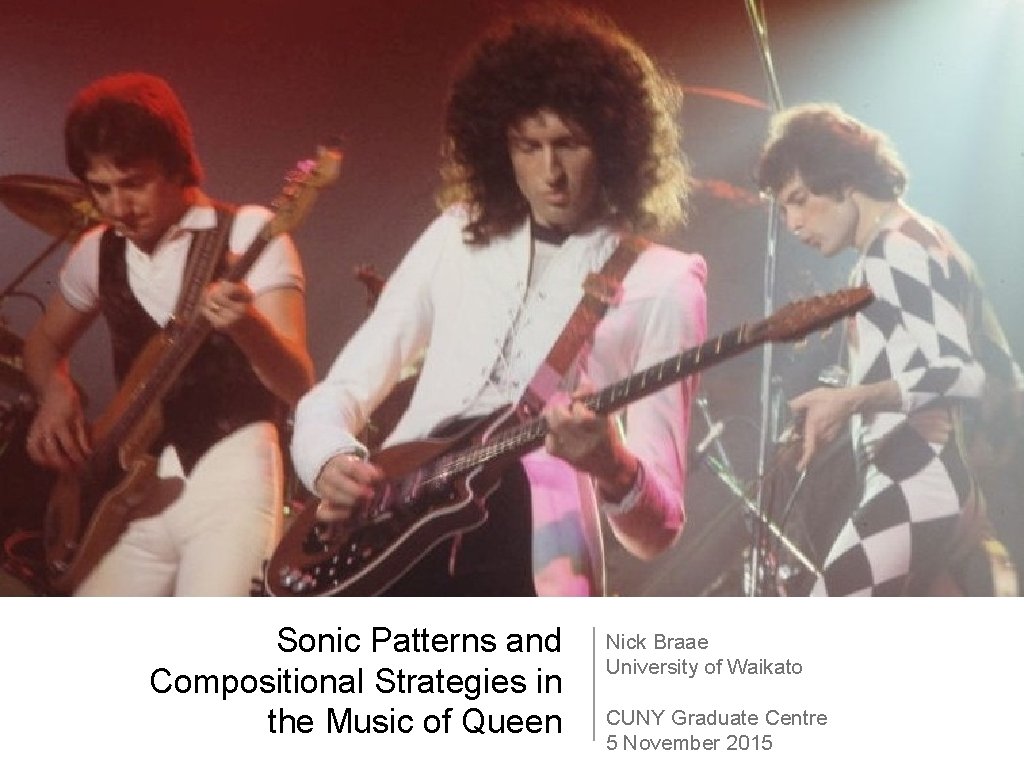 Sonic Patterns and Compositional Strategies in the Music of Queen Nick Braae University of