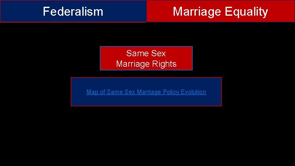 Federalism Marriage Equality Same Sex Marriage Rights Map of Same Sex Marriage Policy Evolution