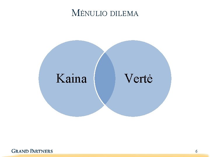 MĖNULIO DILEMA Kaina Vertė 6 