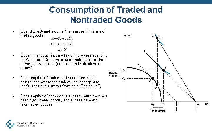 Consumption of Traded and Nontraded Goods • Ependiture A and income Y, measured in