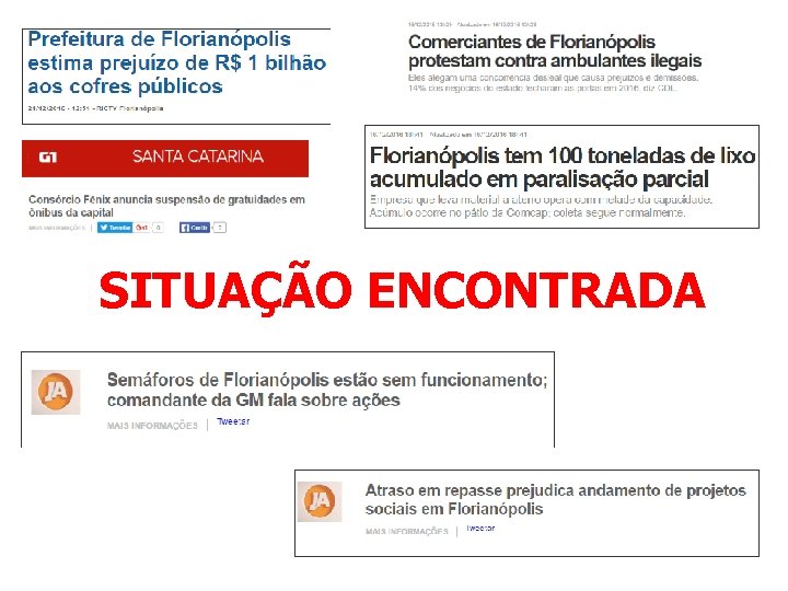 SITUAÇÃO ENCONTRADA 