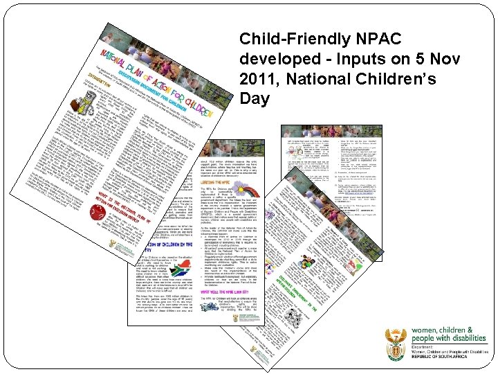 PRESENTATION NATIONAL PLAN OF ACTION FOR CHILDREN NPAC