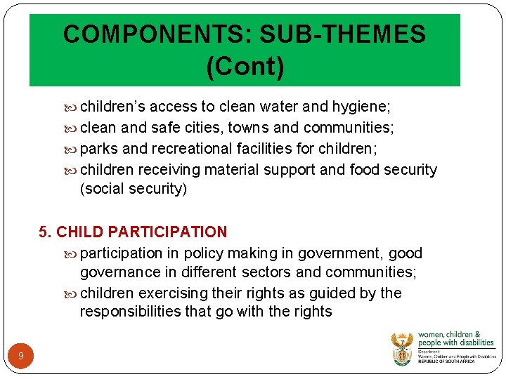 PRESENTATION NATIONAL PLAN OF ACTION FOR CHILDREN NPAC
