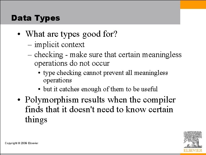 Chapter 7 Data Types Programming Language Pragmatics Michael