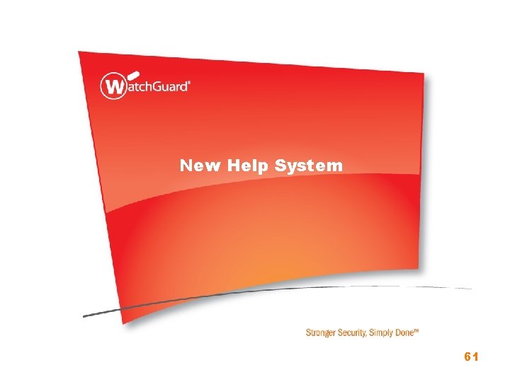 New Help System 61 