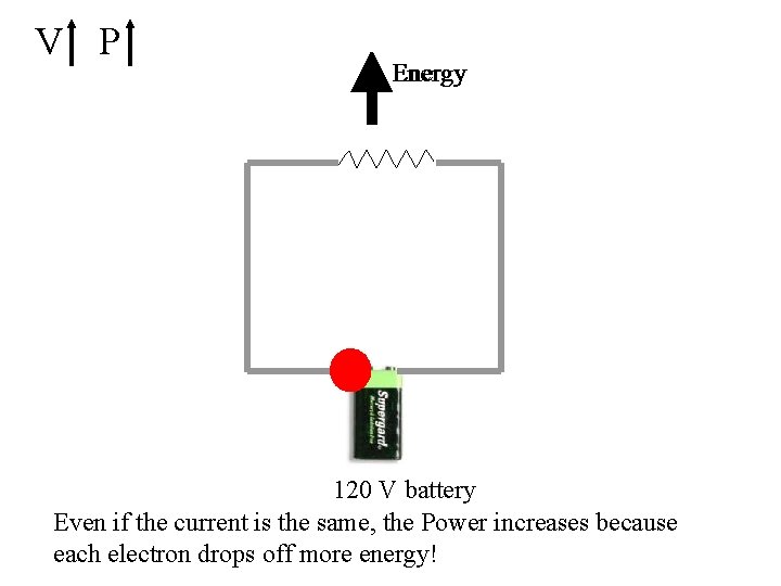 V P Energy 120 V battery Even if the current is the same, the