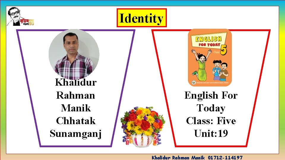 Identity Khalidur Rahman Manik Chhatak Sunamganj English For Today Class: Five Unit: 19 Khalidur