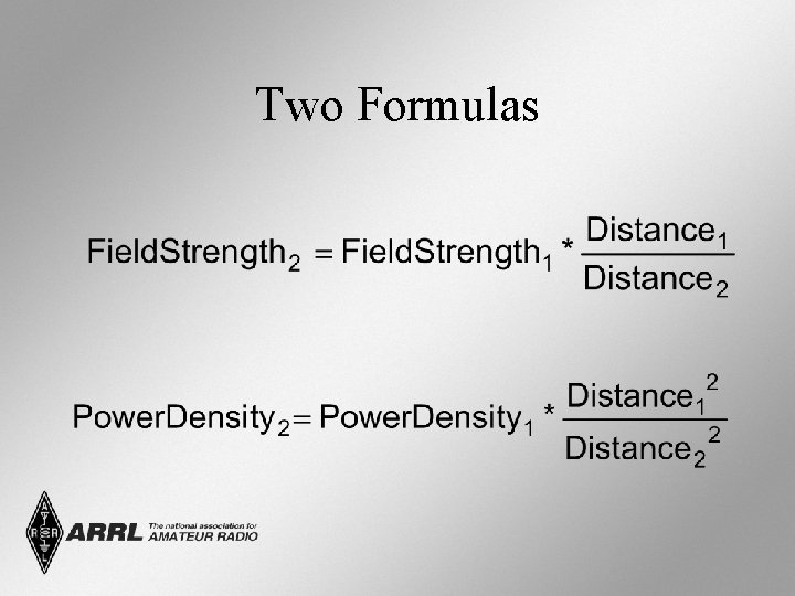 Two Formulas 