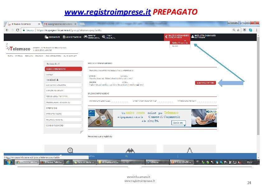 www. registroimprese. it PREPAGATO www. infocamere. it www. registroimprese. it 24 