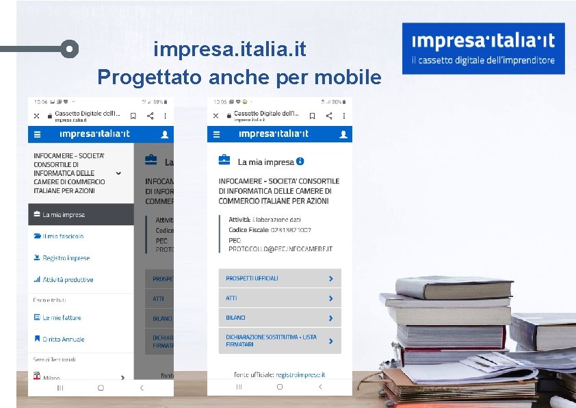 impresa. italia. it Progettato anche per mobile 