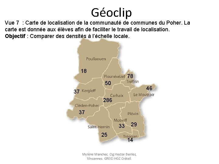 Géoclip Vue 7 : Carte de localisation de la communauté de communes du Poher.