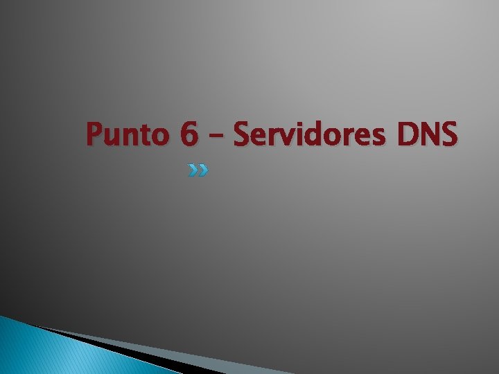 Punto 6 – Servidores DNS 
