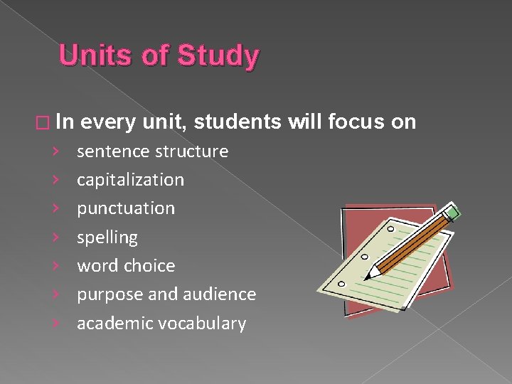 Units of Study � In › › › › every unit, students will focus