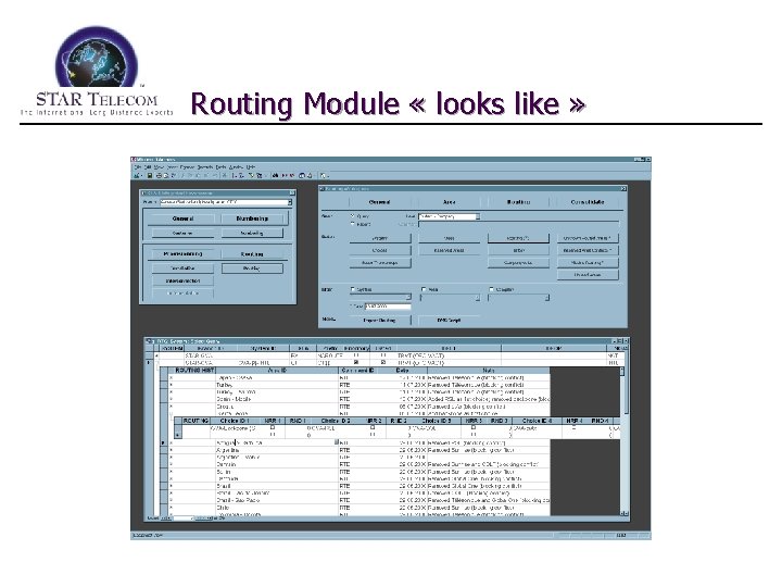 Routing Module « looks like » 