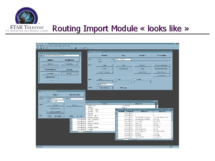 Routing Import Module « looks like » 