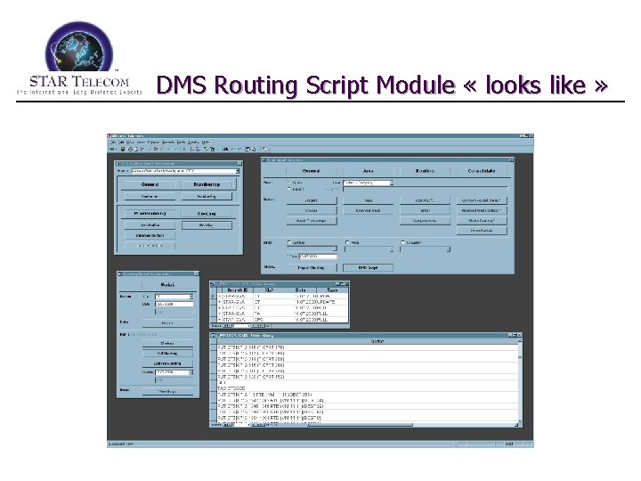 DMS Routing Script Module « looks like » 