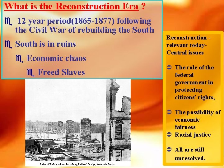What is the Reconstruction Era e 12 year