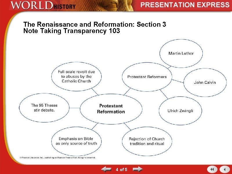 The Renaissance and Reformation: Section 3 Note Taking Transparency 103 4 of 5 