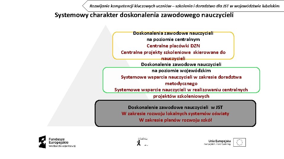 Rozwijanie kompetencji kluczowych uczniów – szkolenia i doradztwo dla JST w województwie lubelskim Systemowy