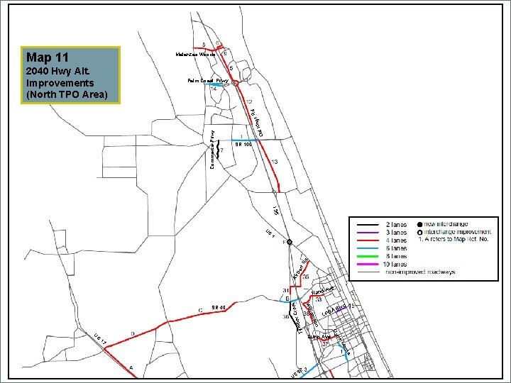 Map 11 Matanzas Woods Palm Coast Pkwy K Old Commerce Pkwy R ings d