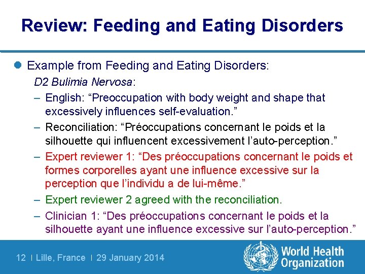 Review: Feeding and Eating Disorders l Example from Feeding and Eating Disorders: D 2