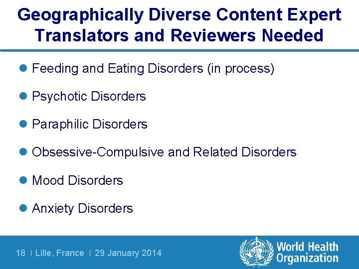 Geographically Diverse Content Expert Translators and Reviewers Needed l Feeding and Eating Disorders (in