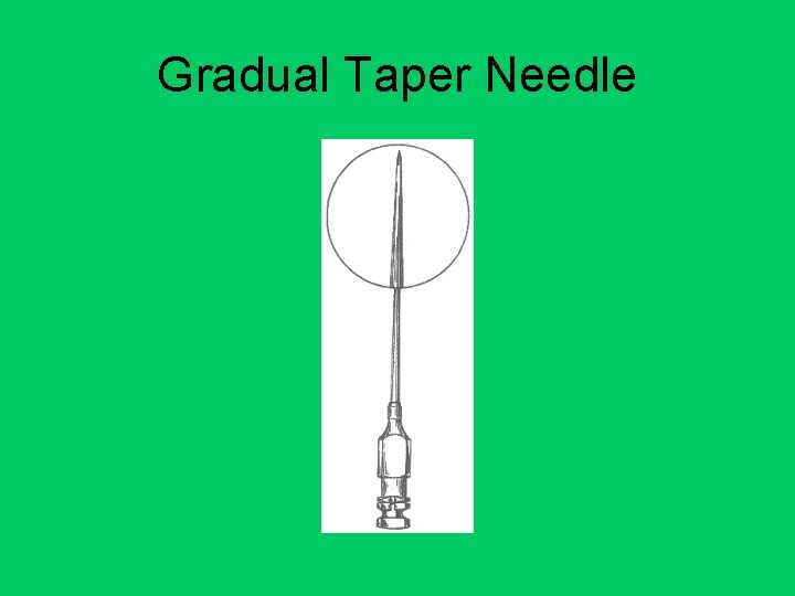 Gradual Taper Needle 