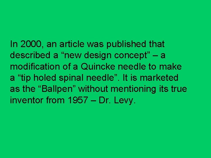In 2000, an article was published that described a “new design concept” – a