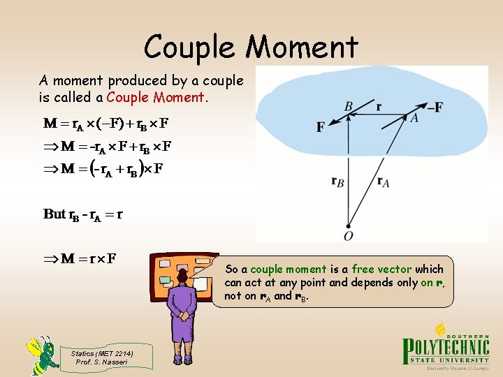 Couple Moment A moment produced by a couple is called a Couple Moment. So