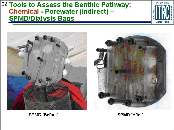 32 Tools to Assess the Benthic Pathway; Chemical - Porewater (Indirect) – SPMD/Dialysis Bags