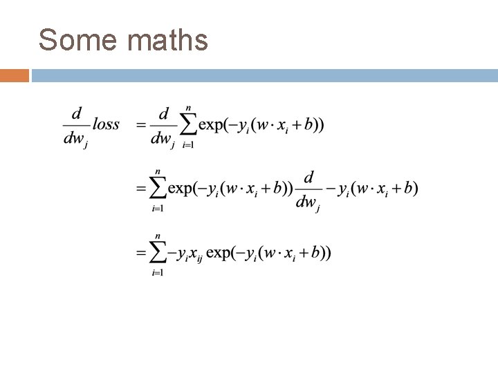 Some maths 