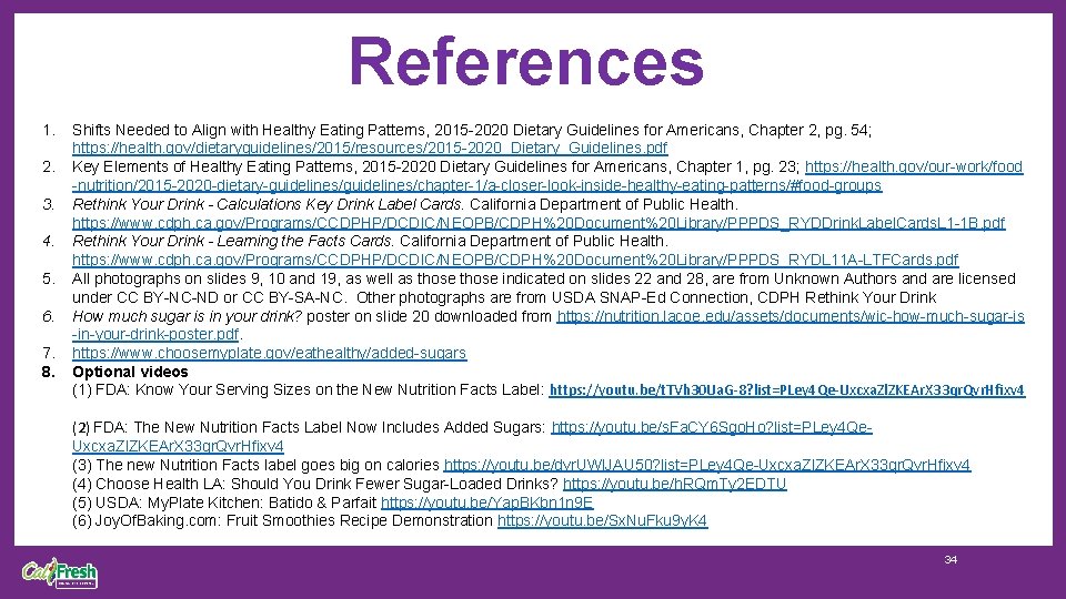 References 1. 2. 3. 4. 5. 6. 7. 8. Shifts Needed to Align with