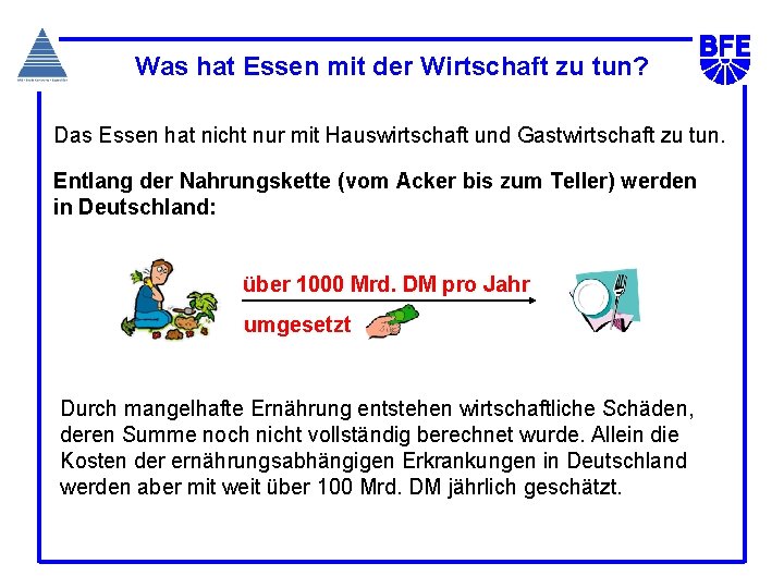 Was hat Essen mit der Wirtschaft zu tun? Das Essen hat nicht nur mit