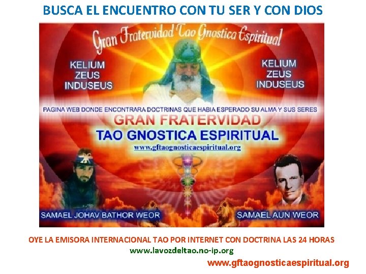 BUSCA EL ENCUENTRO CON TU SER Y CON DIOS OYE LA EMISORA INTERNACIONAL TAO