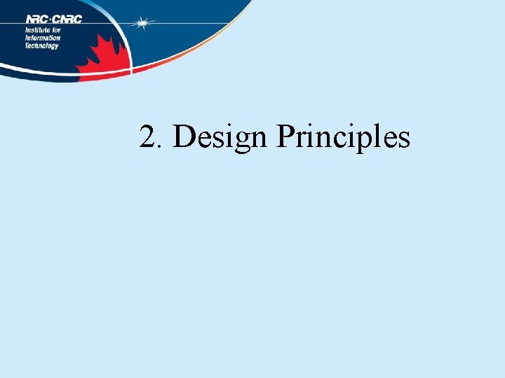 2. Design Principles 