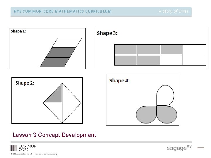 NYS COMMON CORE MATHEMATICS CURRICULUM Lesson 3 Concept Development © 2012 Common Core, Inc.